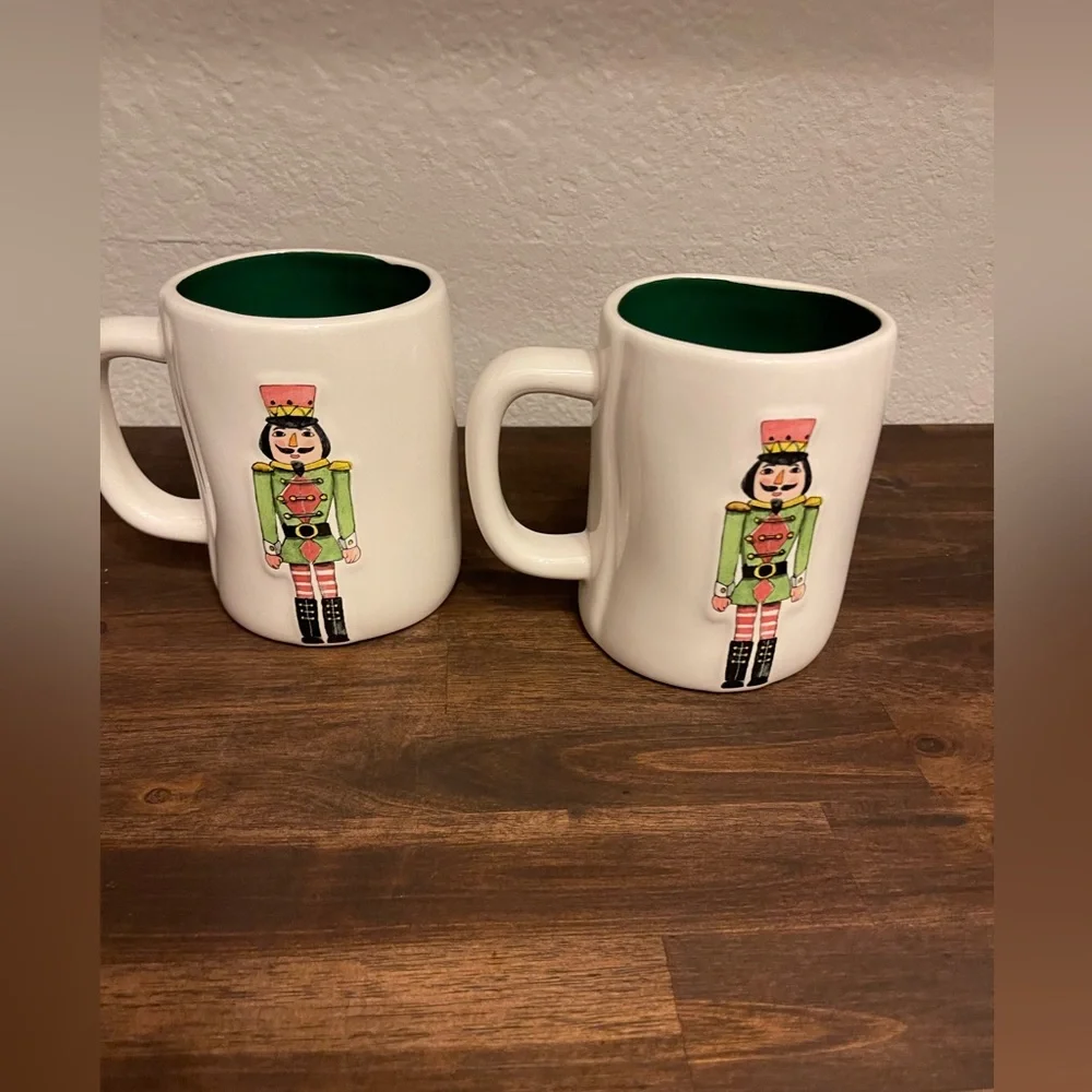 New Rae Dunn set‎ of 2 Nutcracker two-sided Christmas mugs